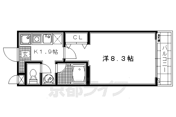 オフージュ・葛野 101｜京都府京都市右京区西京極葛野町(賃貸マンション1K・1階・21.83㎡)の写真 その2