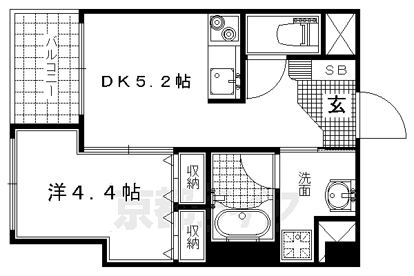 武三ビルディング 303｜京都府京都市伏見区観音寺町(賃貸マンション1DK・3階・33.49㎡)の写真 その2