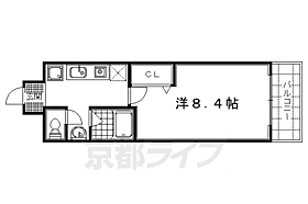 グロリアス八条 302 ｜ 京都府京都市右京区西京極橋詰町（賃貸マンション1K・3階・25.25㎡） その2