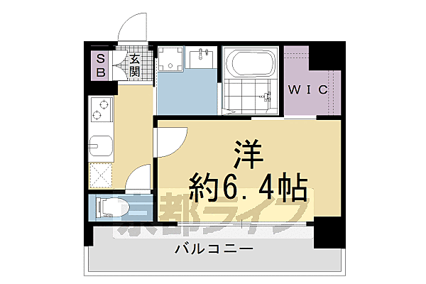 プレサンス　ＴＨＥ　ＫＹＯＴＯ　東福寺　ＷＥＳＴ 612｜京都府京都市南区東九条宇賀辺町(賃貸マンション1K・6階・23.94㎡)の写真 その2