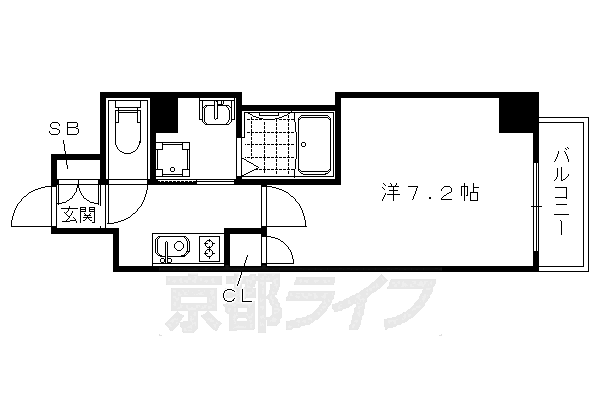 ＥＳＣＡＳＡ京都四条梅津 506｜京都府京都市右京区梅津南上田町(賃貸マンション1K・5階・24.00㎡)の写真 その2