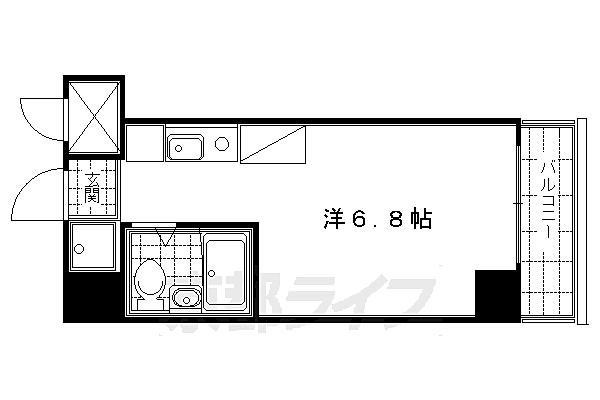 プラネシア京都 803｜京都府京都市下京区妙伝寺町(賃貸マンション1K・8階・17.10㎡)の写真 その2