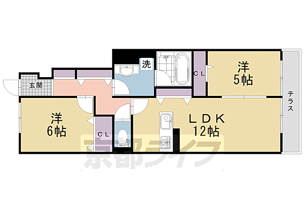 グランシャリオ京都南 104｜京都府京都市南区久世築山町(賃貸アパート2LDK・1階・60.96㎡)の写真 その1