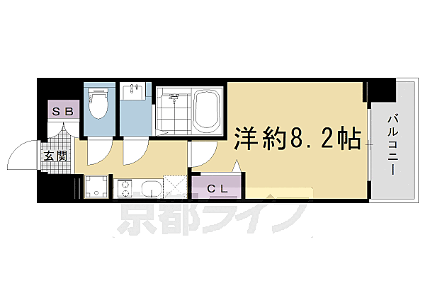 プレサンス　ＴＨＥ　ＫＹＯＴＯ　東福寺　ＥＡＳＴ 708｜京都府京都市南区東九条宇賀辺町(賃貸マンション1K・7階・26.10㎡)の写真 その2