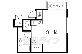 京都府京都市左京区岡崎西福ノ川町（賃貸マンション1R・3階・18.00㎡） その2