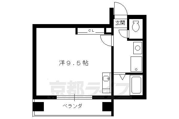 十条シティハウス 405｜京都府京都市南区東九条河辺町(賃貸マンション1R・4階・28.10㎡)の写真 その2