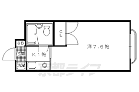 京都府京都市右京区嵯峨明星町（賃貸マンション1K・1階・19.00㎡） その2