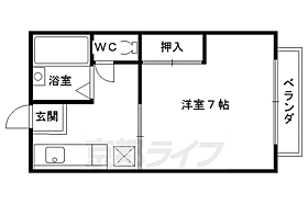 京都府京都市右京区嵯峨中又町（賃貸アパート1K・1階・23.00㎡） その2