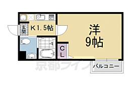 アークリード五条堀川 3階1Kの間取り