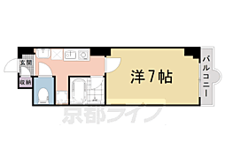 サンシティ烏丸 5階1Kの間取り