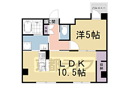 阪急嵐山線 松尾大社駅 徒歩15分の賃貸マンション 4階1LDKの間取り