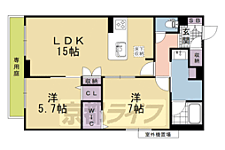 シャーメゾン　光悠新町 101 1階2LDKの間取り