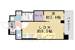 ソルテラス京都ＪＵＪＯ薫 6階1LDKの間取り