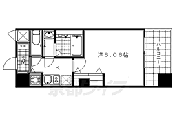 レジディア京都駅前 6階1Kの間取り