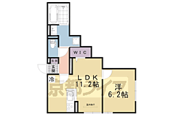 ソラーナ 1階1LDKの間取り
