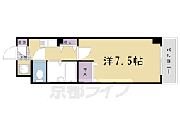 JR山陰本線 花園駅 徒歩7分の賃貸マンション 2階1Kの間取り