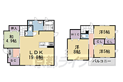 深草願成町38−1貸家 4LDKの間取り