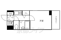 ＬＥＧＡＬ京都河原町II 1階1Kの間取り