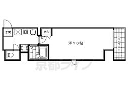 エバンス祇園 1階1Kの間取り