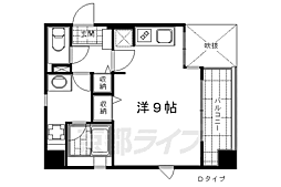ベルヴィ富小路 5階ワンルームの間取り