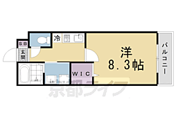 サクシード稲荷2nd 1Kの間取図画像