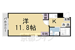 サンクトスコート京都駅北 1Kの間取図画像