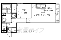 ベルフォーレ片山 1LDKの間取図画像