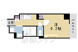 アスヴェル京都西七条 1Kの間取図画像
