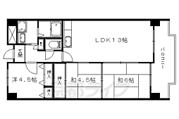 グリンハイム轟 3LDKの間取図画像