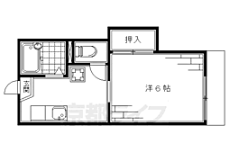ライトハウス-E 1Kの間取図画像
