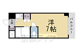 ノアーズアーク京都五条 1Kの間取図画像