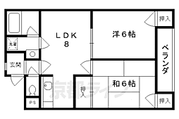 ビエンナハウス 2LDKの間取図画像
