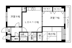 ラ・ポール 3LDKの間取図画像