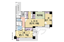 メイツ四条烏丸 3LDKの間取図画像