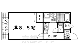 ヴァンガード 1Kの間取図画像