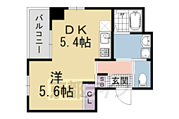 クリプトメリア京都六条 1DKの間取図画像
