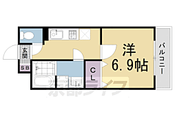 WIN深草枯木町 1Kの間取図画像
