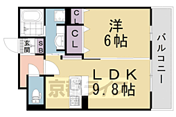 サンクレール 1LDKの間取図画像