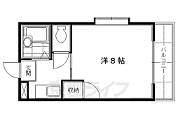 メゾングリーンピア 1Kの間取図画像
