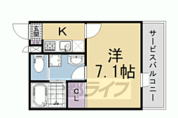 フェリーチェ鑓屋町 1Kの間取図画像