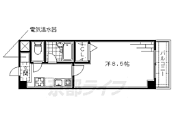 ラポール21 1Kの間取図画像