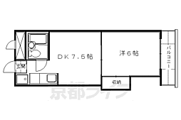 Crest 1DKの間取図画像