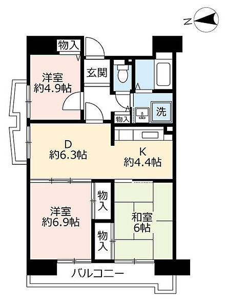 URアーバンラフレ金山 ｜愛知県名古屋市中区金山1丁目(賃貸マンション2LDK・9階・65.21㎡)の写真 その2