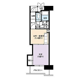 UR都市機構アーバンラフレ金山 1DKの間取図画像