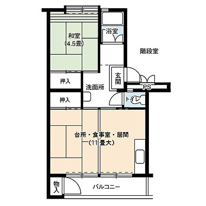 UR都市機構朝倉団地7棟_間取り_0