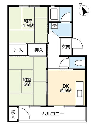 UR都市機構朝倉団地30棟_間取り_0
