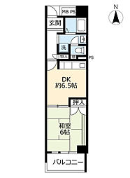 UR都市機構白鳥パークハイツ日比野東3号棟 3LDKの間取図画像