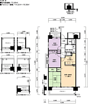 URアーバンラフレ虹ヶ丘西  ｜ 愛知県名古屋市名東区にじが丘2丁目（賃貸マンション3LDK・3階・75.69㎡） その2