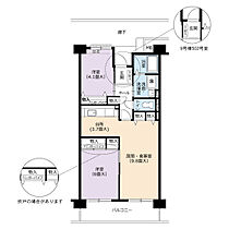 URアーバンラフレ虹ヶ丘西  ｜ 愛知県名古屋市名東区にじが丘2丁目（賃貸マンション2LDK・3階・58.61㎡） その2