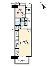 UR都市機構アーバンラフレ星ケ丘9号棟 1LDKの間取図画像